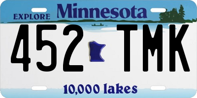 MN license plate 452TMK