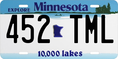 MN license plate 452TML