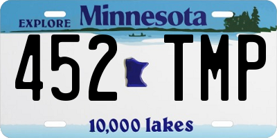 MN license plate 452TMP