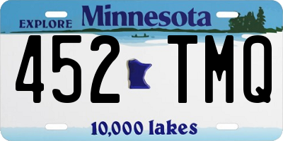 MN license plate 452TMQ