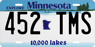 MN license plate 452TMS