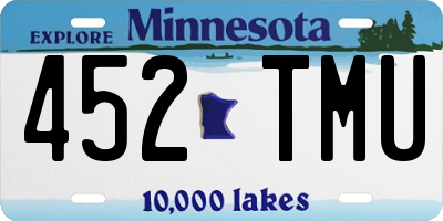 MN license plate 452TMU