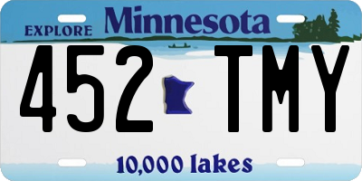 MN license plate 452TMY