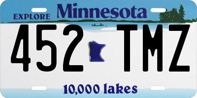 MN license plate 452TMZ