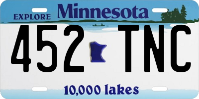 MN license plate 452TNC