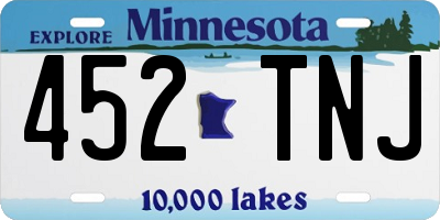 MN license plate 452TNJ