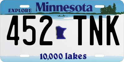 MN license plate 452TNK