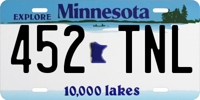 MN license plate 452TNL
