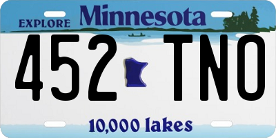 MN license plate 452TNO