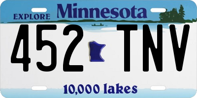 MN license plate 452TNV