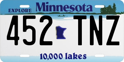 MN license plate 452TNZ