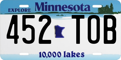 MN license plate 452TOB