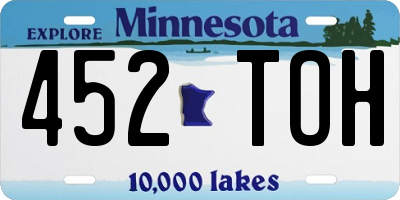 MN license plate 452TOH
