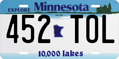 MN license plate 452TOL