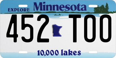 MN license plate 452TOO
