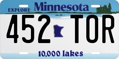 MN license plate 452TOR