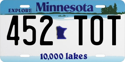 MN license plate 452TOT