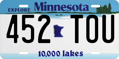 MN license plate 452TOU