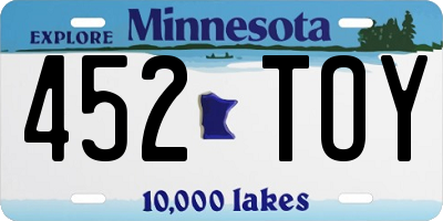 MN license plate 452TOY