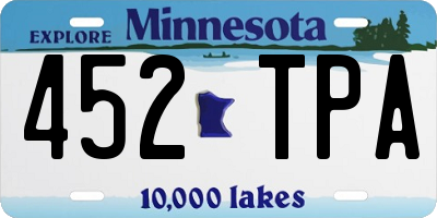 MN license plate 452TPA