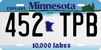MN license plate 452TPB