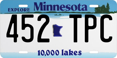 MN license plate 452TPC