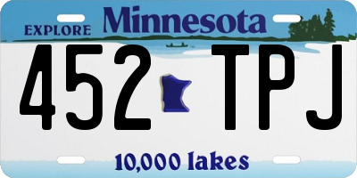 MN license plate 452TPJ