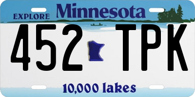 MN license plate 452TPK