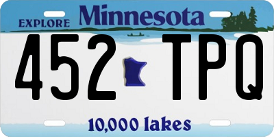 MN license plate 452TPQ