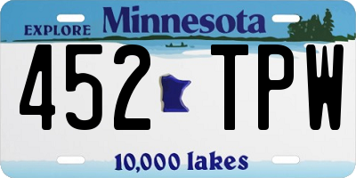 MN license plate 452TPW