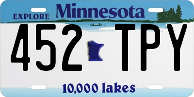 MN license plate 452TPY