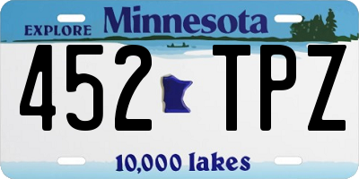 MN license plate 452TPZ