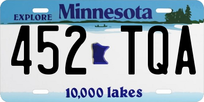MN license plate 452TQA