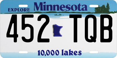 MN license plate 452TQB