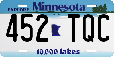 MN license plate 452TQC