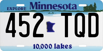 MN license plate 452TQD