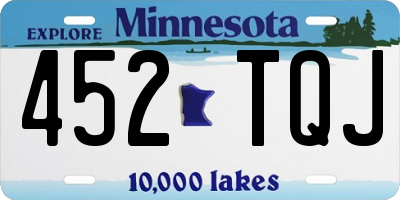 MN license plate 452TQJ