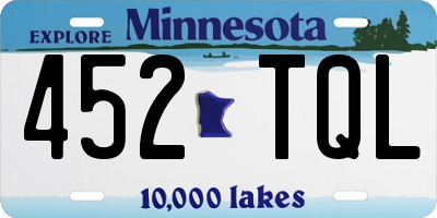 MN license plate 452TQL