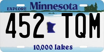 MN license plate 452TQM