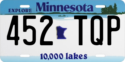 MN license plate 452TQP