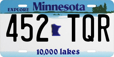 MN license plate 452TQR