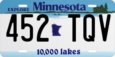MN license plate 452TQV