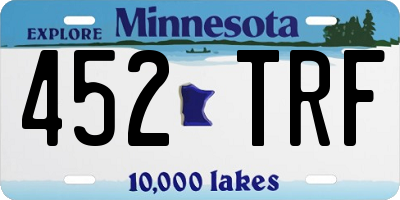 MN license plate 452TRF
