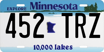 MN license plate 452TRZ