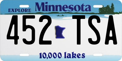 MN license plate 452TSA