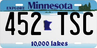 MN license plate 452TSC