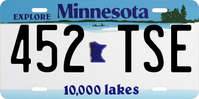 MN license plate 452TSE