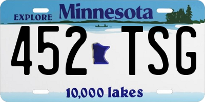 MN license plate 452TSG