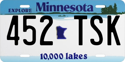 MN license plate 452TSK