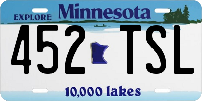 MN license plate 452TSL